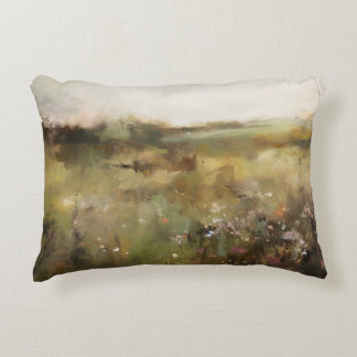 Coussins Décoratifs Muted Meadow Abstrait Paysage Fleur sauvage Art