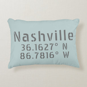 Coussins Décoratifs Nashville TN Latitude Longitude