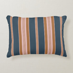 Coussins Décoratifs Navy élégant Brun Rose rayure à ticks