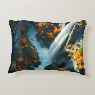 Coussins Décoratifs Navy Moderne & Or Abstrait Pic de Montagne – Luxe