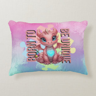 Coussins Décoratifs Né pour être unique – Dragon cœur bébé dragon mign