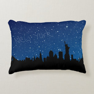 Coussins Décoratifs New York, horizon la nuit