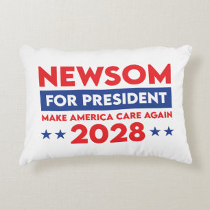 Coussins Décoratifs Newsom pour le président Rendre America Care 2028