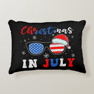 Coussins Décoratifs "Noël en juillet" - Lunettes de soleil patriotique