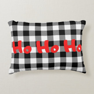 Coussins Décoratifs Noël Ho Ho Ho Buffalo Plaid Check