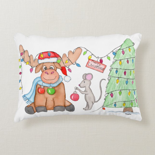 Coussins Décoratifs Noël - Joyeux Noël-Orignal ! (Devant)