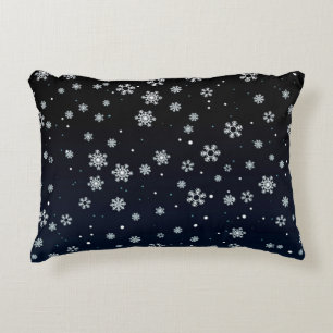 Coussins Décoratifs Noël : Motif de neige