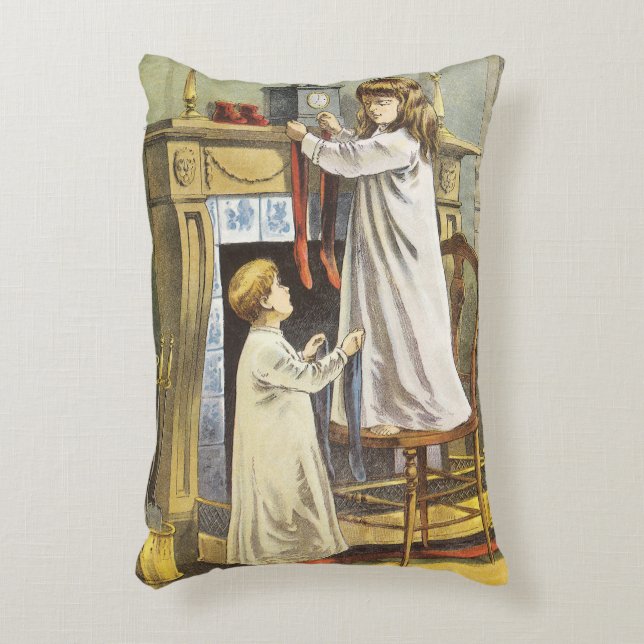Coussins Décoratifs Noël victorien, Bas de Noël pour enfants (Devant(Vertical))