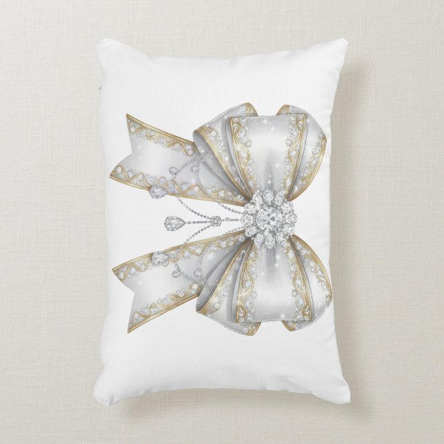 Coussins Décoratifs nœud blanc (Devant(Vertical))