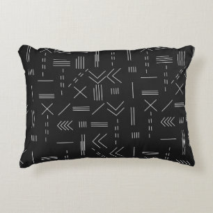 Coussins Décoratifs Noir Blanc magnifique Motif géométrique moderne