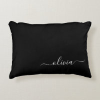 Noir Blanc Moderne Minimaliste Élégant Monogramme