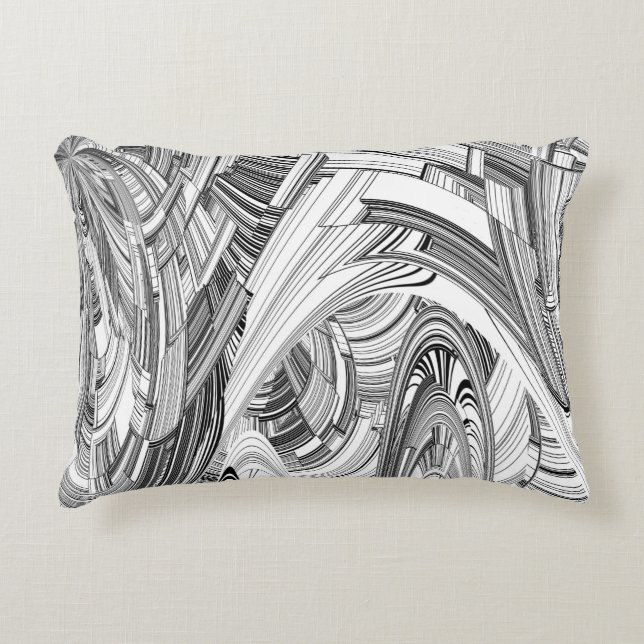 Coussins Décoratifs Noir et blanc moderne (Devant)