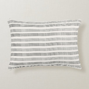 Coussins Décoratifs Noir gris moderne minimaliste bande Boho