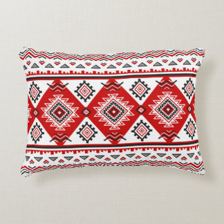 Coussins Décoratifs Noir noir rouge, motifs ukrainiens.
