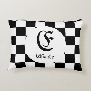 Coussins Décoratifs Nom personnalisé du joueur d'échecs initial
