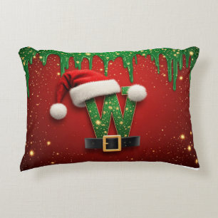 Coussins Décoratifs Noms de vacances scintillants W pour l'hiver