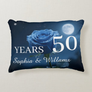 Coussins Décoratifs Noms personnalisés et années spéciales Rose bleu r