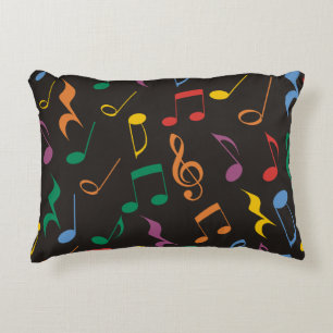 Coussins Décoratifs Notes de musique colorée