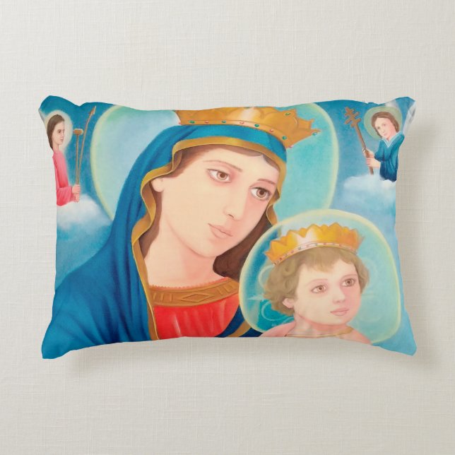 Coussins Décoratifs Notre-Dame de Perpétuel aide catholique (Devant)
