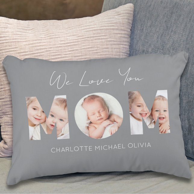 Coussins Décoratifs Nous Vous Aimons Maman Photo  (Créateur téléchargé)