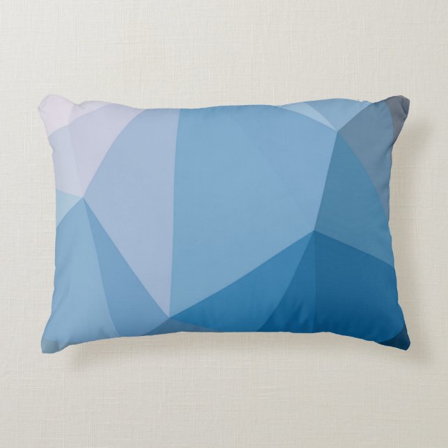 Coussins Décoratifs Nuances du triangle bleu Abstrait (Devant)