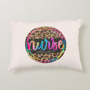 Coussins Décoratifs "Nurse - Love, Inspire, Heal" en couleur arc-en-ci