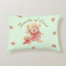 Nursery à l'ours en peluche vert menthe vintage
