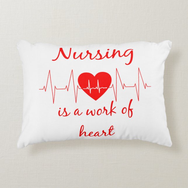 Coussins Décoratifs Nursing is a work of the Heart Inspirational Quota (Devant)