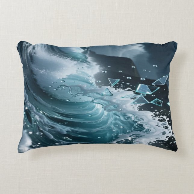 Coussins Décoratifs Ocean Waves & Sea Foam Throw Pillow Cover (Devant)