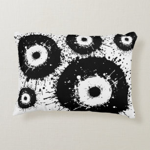 Coussins Décoratifs Oeil mal noir et blanc