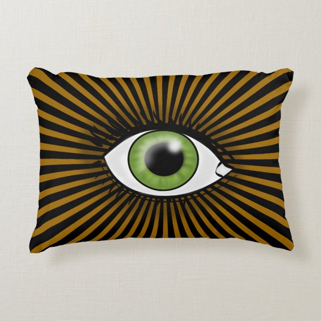 Coussins Décoratifs Oeil solaire vert (Devant)