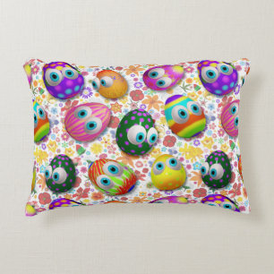 Coussins Décoratifs Œufs de Pâques de dessin animé mignons et drôles