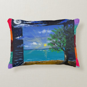 Coussins Décoratifs Œuvre d'art faite main - Jour et Nuit