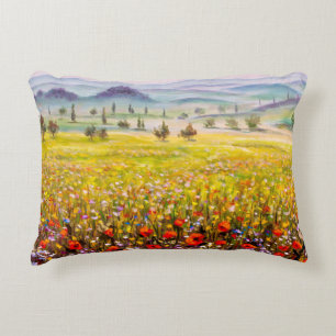 Coussins Décoratifs Oeuvre Toscane italienne cyprès paysage avec m