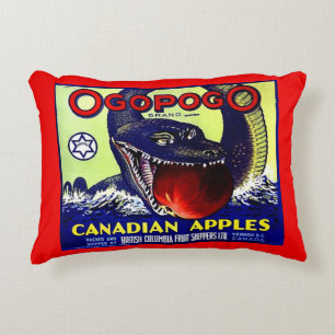 Coussins Décoratifs Ogopogo Cartes de fruits canadiennes étiquette imp
