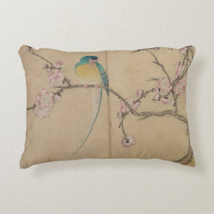Coussins Décoratifs Oiseau aux fleurs de prunier par Zhang Ruoai