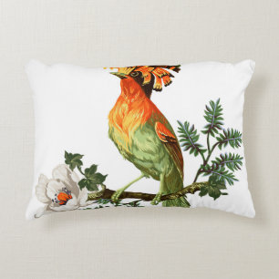 Coussins Décoratifs Oiseau de Paradis et fleurs exotiques sur un fond
