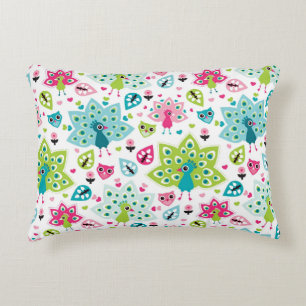 Coussins Décoratifs oiseau et hibou de paon