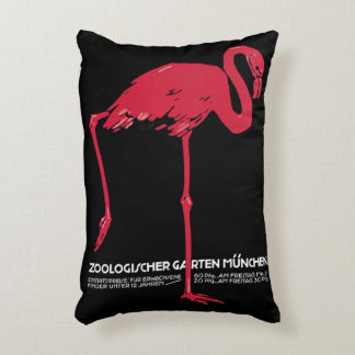 Coussins Décoratifs Oiseau flamant rose vintage au zoo de Munich en Al