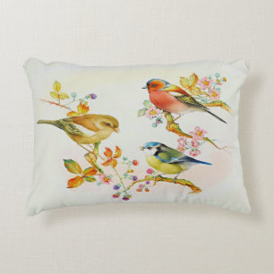 Coussins Décoratifs Oiseaux-Bleu Tit, Chaffinch, Greenfinch