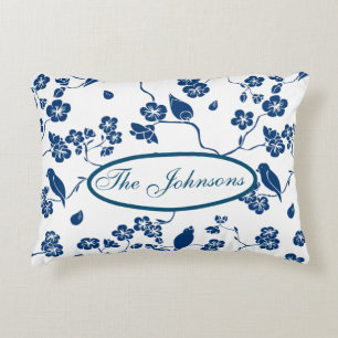 Coussins Décoratifs Oiseaux de Toile contemporains et fleurs