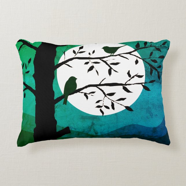Coussins Décoratifs Oiseaux Lune (Devant)