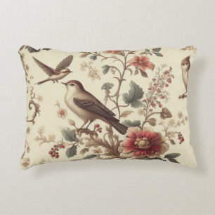 Coussins Décoratifs Oiseaux vintages Et Fleurs
