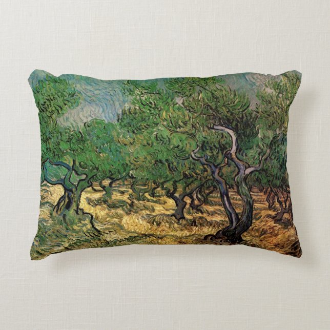 Coussins Décoratifs Oliveraie par Vincent van Gogh (Devant)