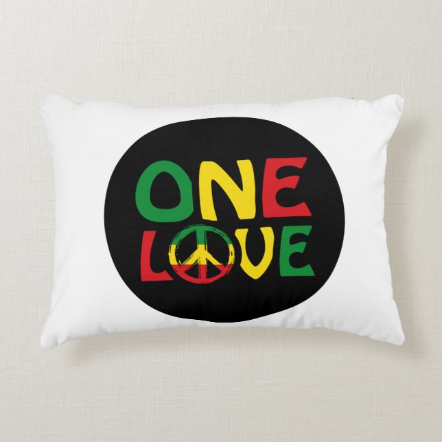 Coussins Décoratifs One Love, Reggae design (Devant)