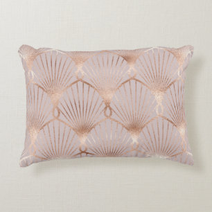 Coussins Décoratifs Or Art Nouveau : Feuille transparente