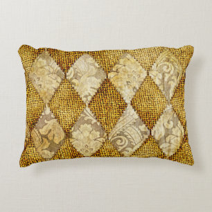 Coussins Décoratifs Or géométrique : Sophistication Motif rétro.
