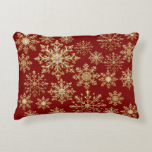 Or Noël et flocon de neige rouge 