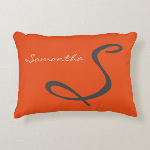 Coussins Décoratifs orange à la mode chic moderne simple élégante d