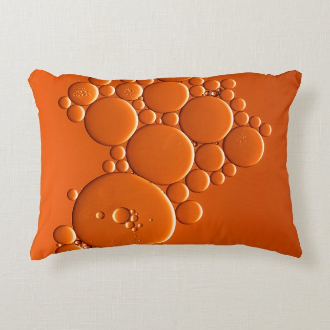 Coussins Décoratifs Orange bubbles art (Devant)